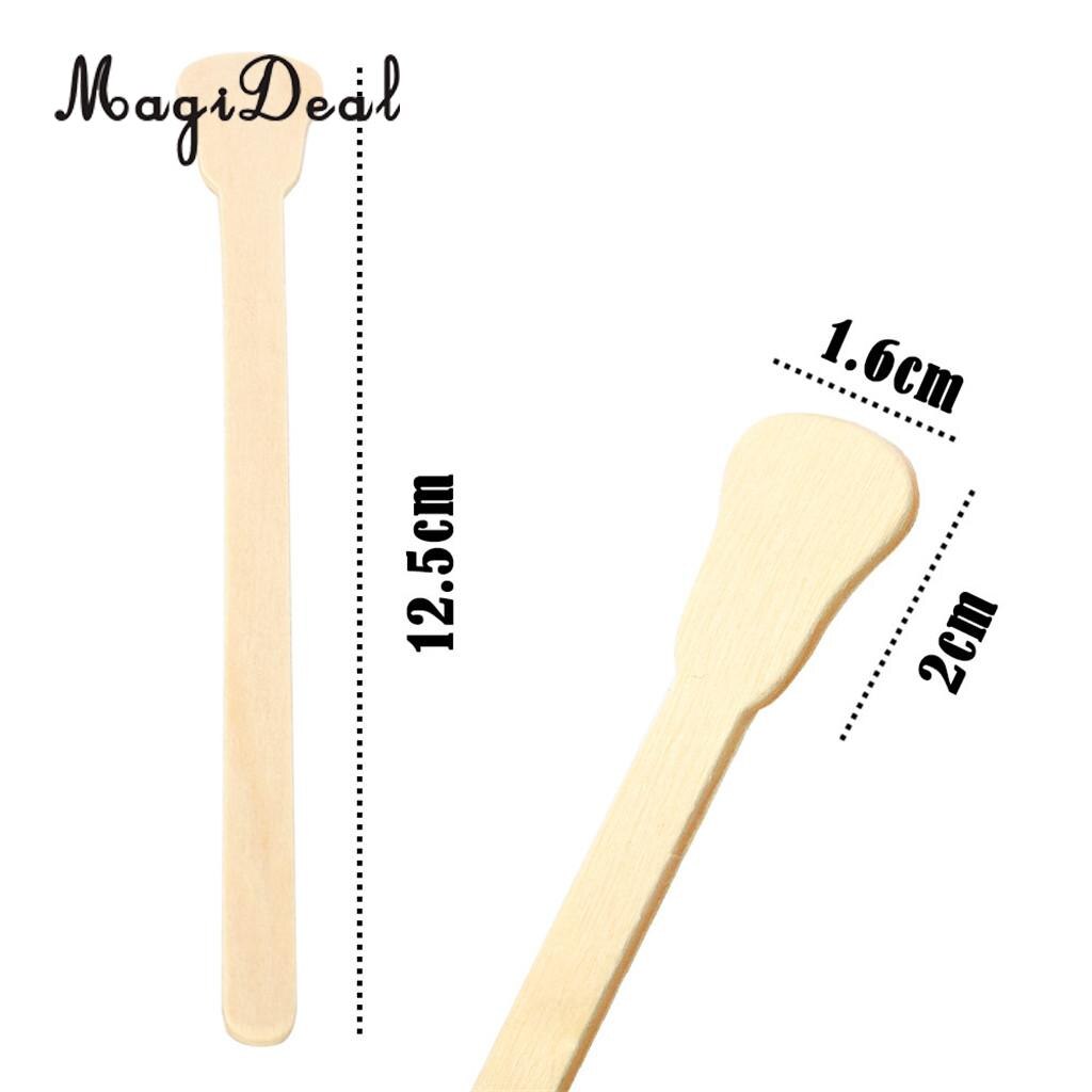 50 Pieces Wooden Waxing Applicators Sticks for Face &amp; Eyebrows Wax Spatula Hair Removal safety and non-toxic