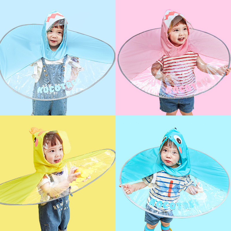 Ufo Regenjas Netto Celebrity Kinderen Regenjas Jongens En Meisjes Mantel-Stijl Poncho Baby Paraplu Hoed Kleuterschool Kids Studenten