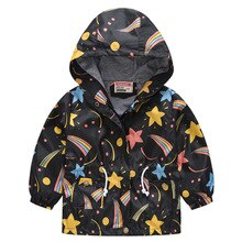 Kinderen Herfst Winter Warme Jas Kid Baby Meisjes Jongens Bloemenprint Hooded Rits Winddicht Uitloper Baby Kleding #1018