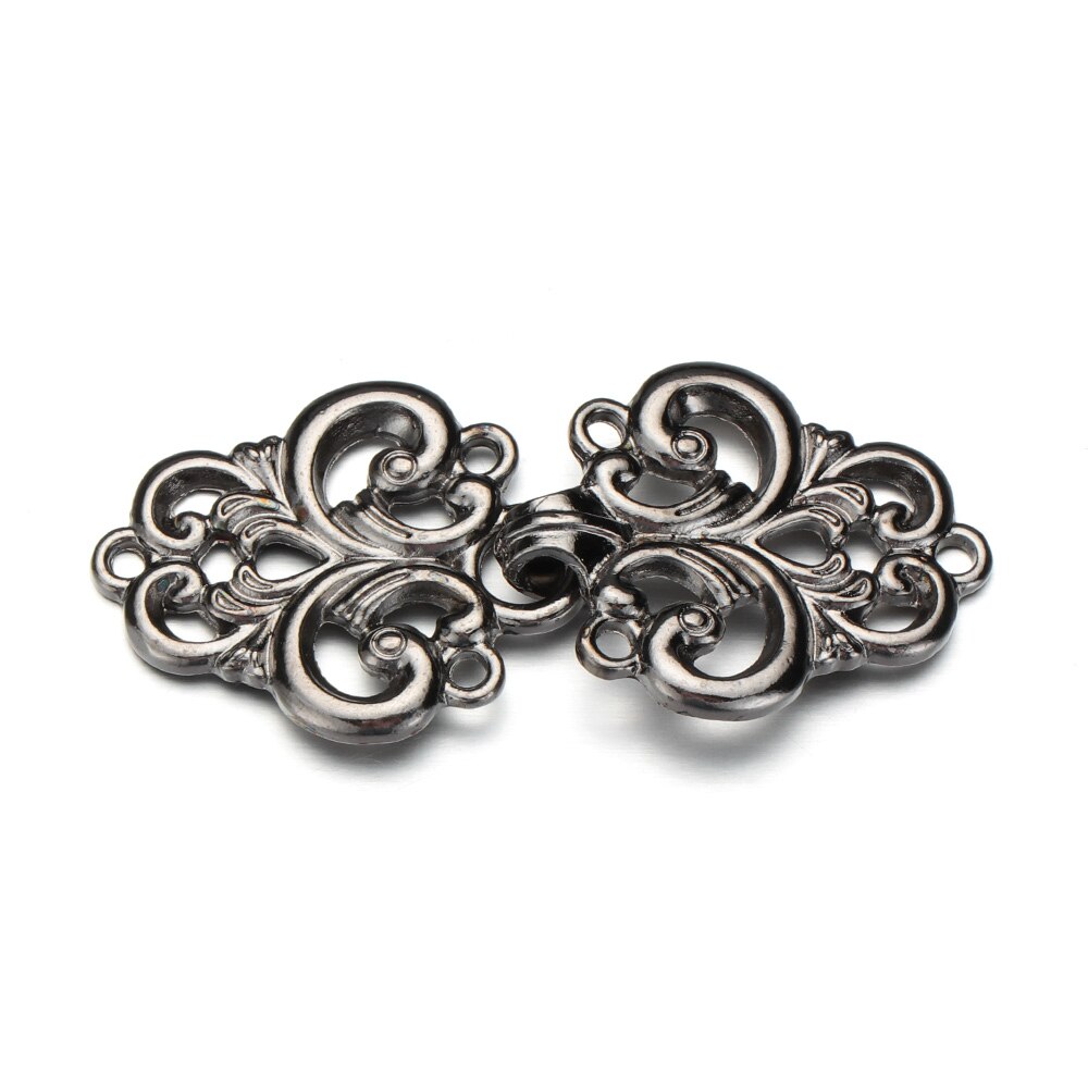 Jahrgang Strickjacke Clip Für Frauen zur Seite fahren Bluse Schal Clips Verschlüsse Schal Brosche Charme Zubehör: 2-Pistole Schwarz