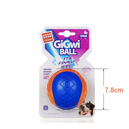 HOOPET Pet Dog Puppy Squeaky Chew Toy Sound Pure Natural Non-toxic Rubber Outdoor Play Small Big Dog Funny Ball: orange L