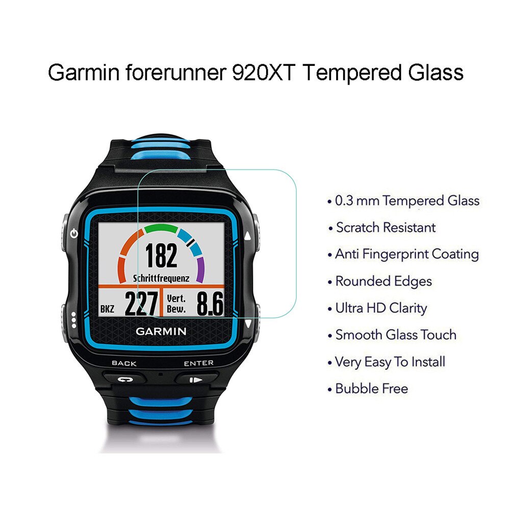 2 Stuks Hd Gehard Glas Beschermende Film Guard Voor Garmin Forerunner 920 Xt 920XT Smartwatch Gehard Volledige Screen Protector Cover