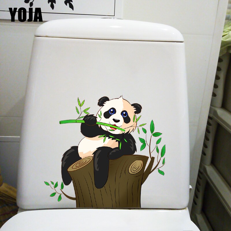 Yoja 22.7 × 21cm søte panda hjemme barnerom veggklistremerker personlighet soverom wc dekorasjon  t1-2674
