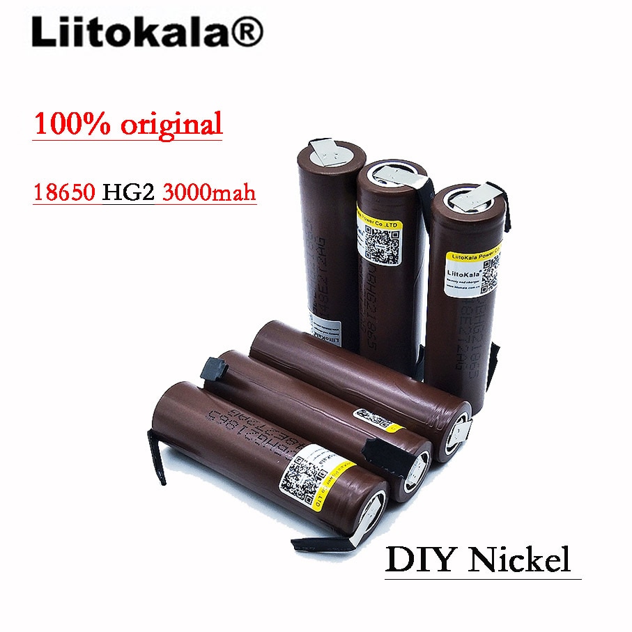 8 Stks/partij Liitokala HG2 18650 3000Mah Batterij 18650 HG2 3.6V Ontlading 30A, gewijd DBHG2 Batterijen + Diy Nikkel