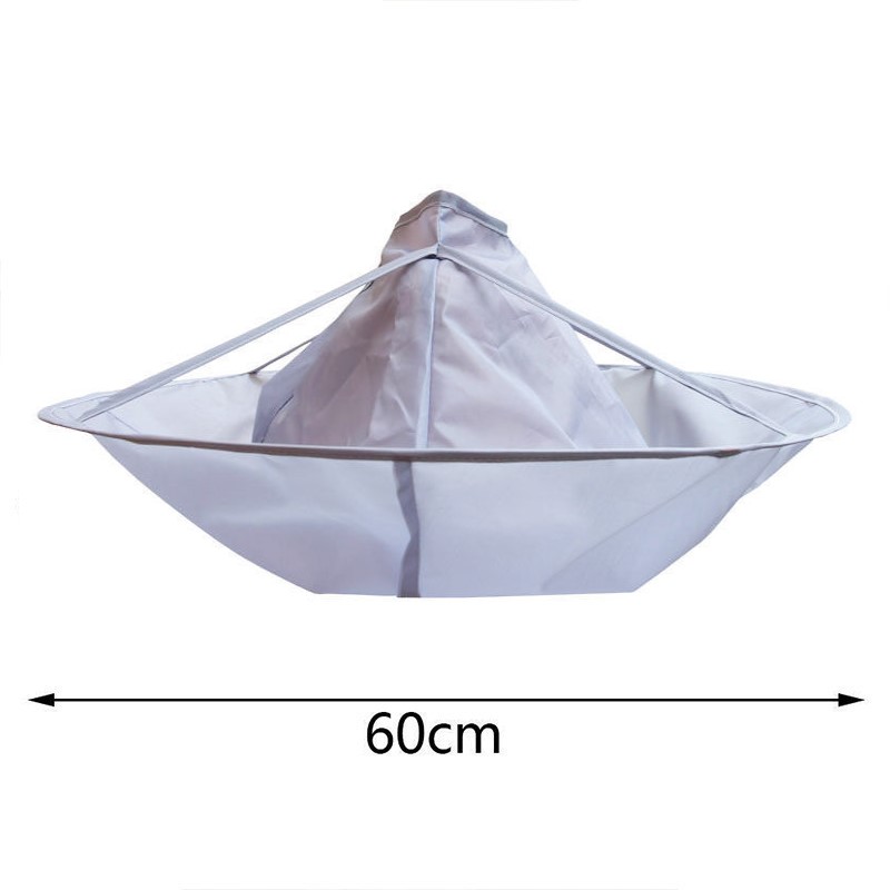 Capa de corte de pelo impermeable, delantal de afeitado plegable Unisex, para salón de belleza, peluquería, Colector de pelo: 60 cm