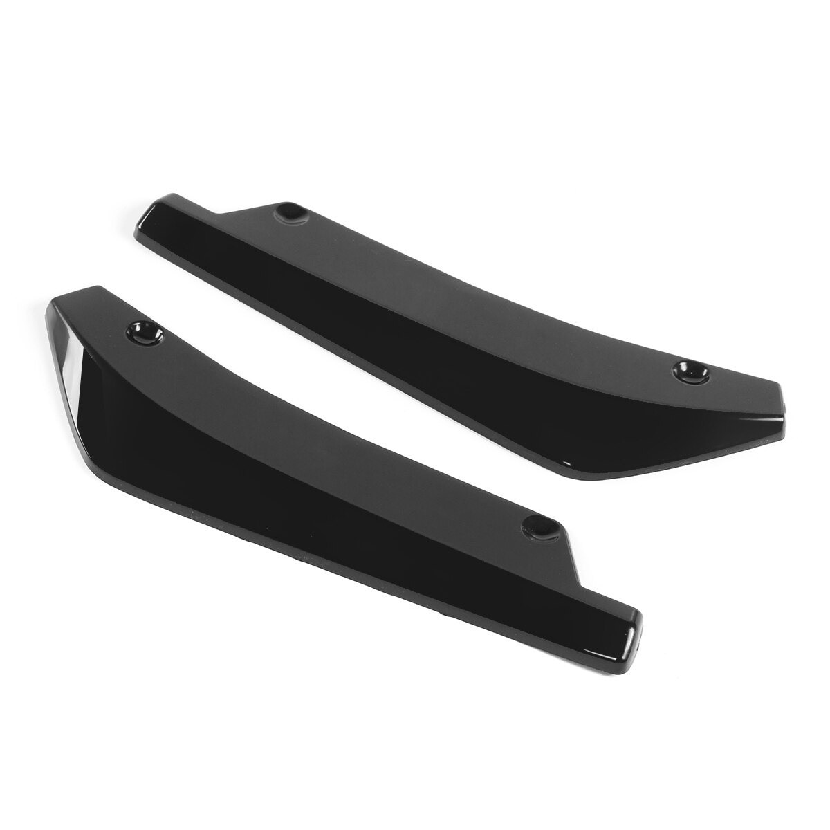 A Pair Universal Car Rear Bumper Lip Diffuser Splitter Canard Angle Side Skirt Extension Bumper Spoiler Decorative Protection