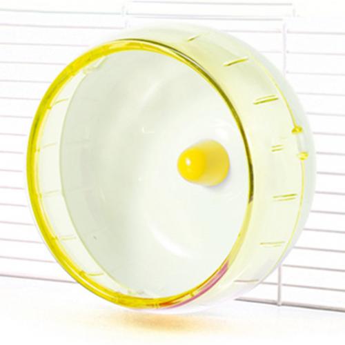 1Pc Funny Pet Hamster Mouse Rat Exercise Silent Running Spinner Wheel Cage Playing Toy Колесо упражнения хомяк: Yellow