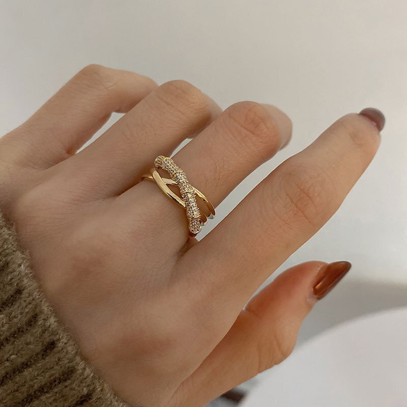 S925 Sterling Silber Ring für Frauen Charme Luxus Geometrie Hochzeit Ring Resizable Schmuck Zubehör