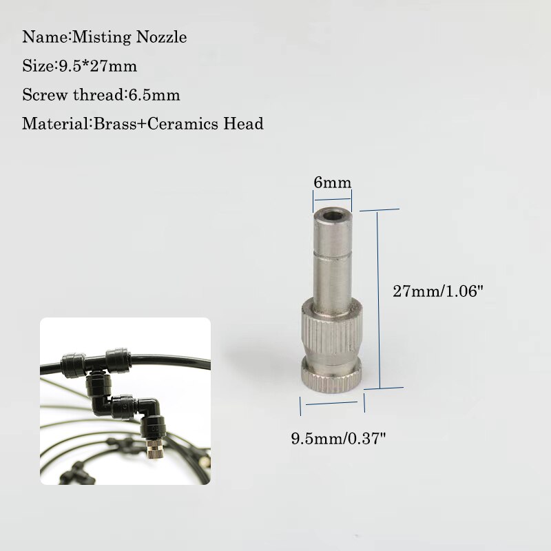 ATOPLEE 10x Messing Nebeldüsen 0,2mm - Niederdruck Sprühdüsen Für Kühlung & Befeuchtung