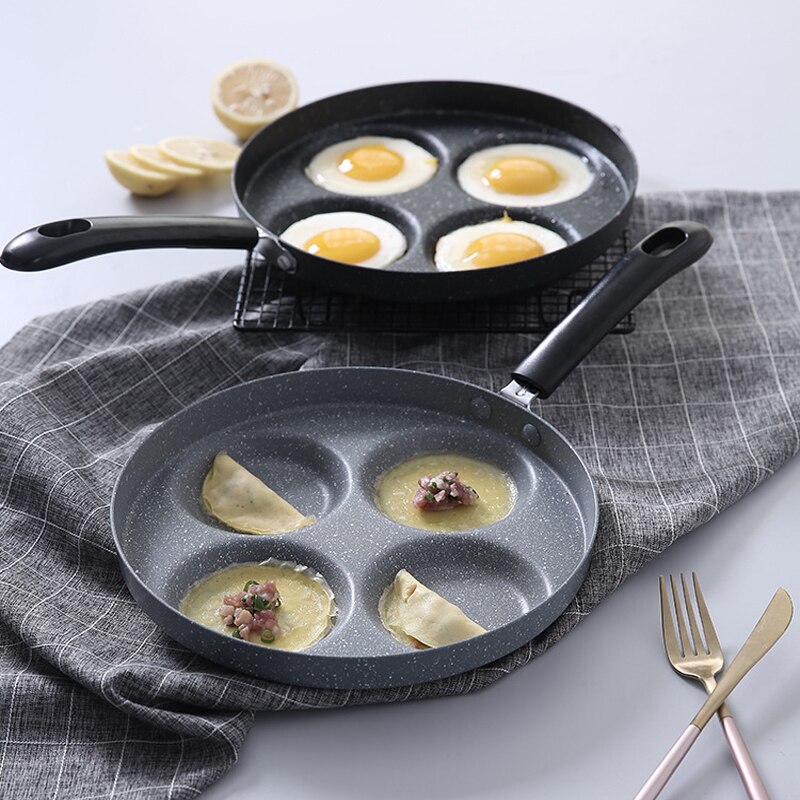 24cm stegte æggegryder non-stick pande husholdnings mini pocheret æg burger æg dumpling pot form fire huller lille spejlæg artefakt