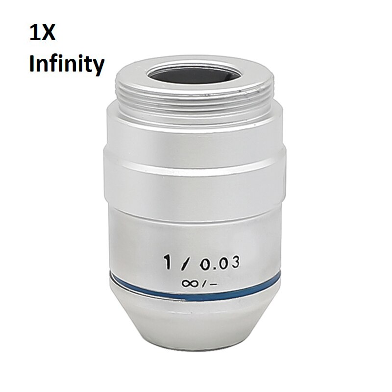 1X 2X Achromatic Objective Lens Infinity Objective for 195 Biological Microscope Accessories with RMS Thread Low Magnification: 1X-Infinity