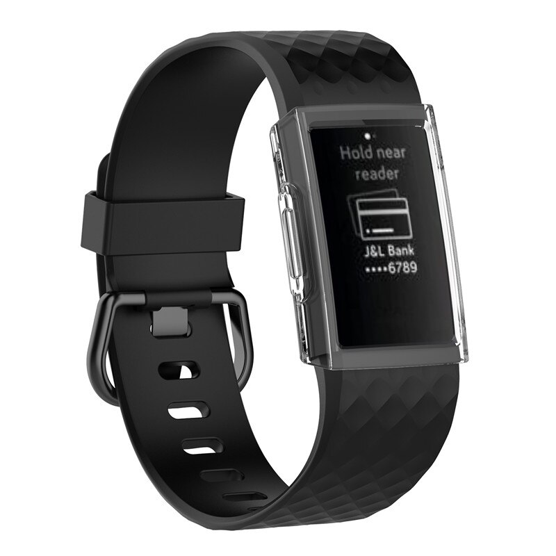 Protective Case Cover For Fitbit Charge 3/4 Smartwatch Transparent TPU Skin Case Shell Protector Dust-proof Anti-scratch