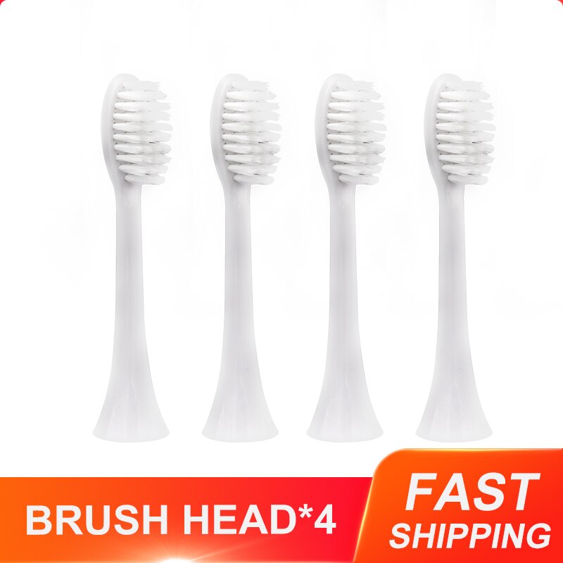 Kiwibird electrc hammasharjan pään vaihto hammasharjan pään bambu-hiiliharjakset hampaiden puhdistus  k3 k5: 4 kpl valkoisia
