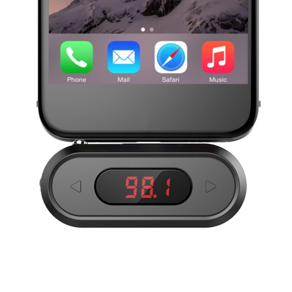 1pcs FM Transmitter FM Radio Calling Wireless Radio 3.5mm Jack Adapter for iPhone for IOS Android Car Speaker Doosl