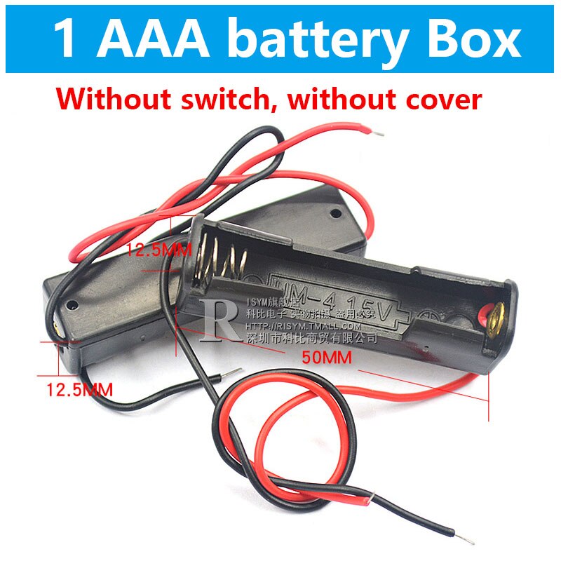 Aaa Batterij Opbergdoos Aaa Batterijen Packs Case Diy Batterij Houders Cell Box Aa Batterijen Houder Met Schakelaar En Deksel 1-8x: 1x AAA battery box