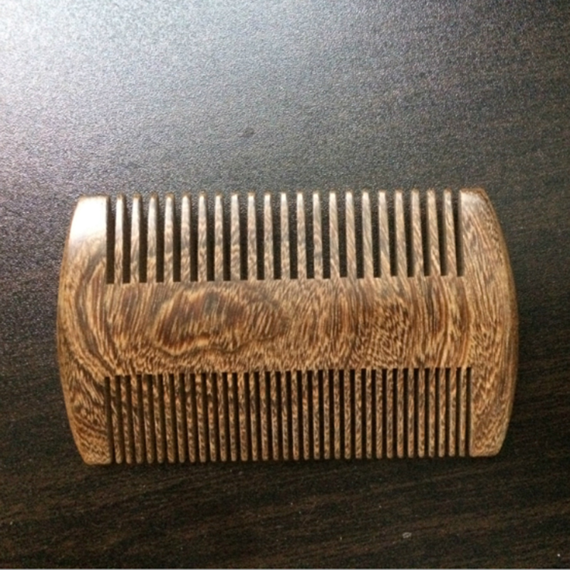 Peine de madera de sándalo Natural Boutique, pelo de cepillo de dientes finos, masajeador de cabeza antiestático, herramientas para el cuidado del cabello, 1 unidad