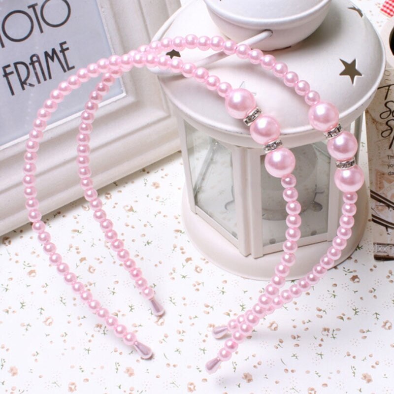 1 pc acessórios para o cabelo bezel com strass bandana elegante meninas pérola princesa hairpins feminino hairbands para mulheres