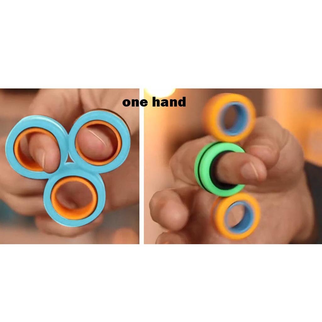 Magnetisk armbånd ring unzip legetøj til børn voksne magiske ring rekvisitter værktøjer børn sjove dekompression legetøj