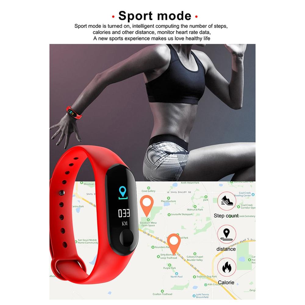 Waterproof Pedometer M3 Smart Bracelet Message Remind health Monitoring Sport Wrist Band Wristband Watches