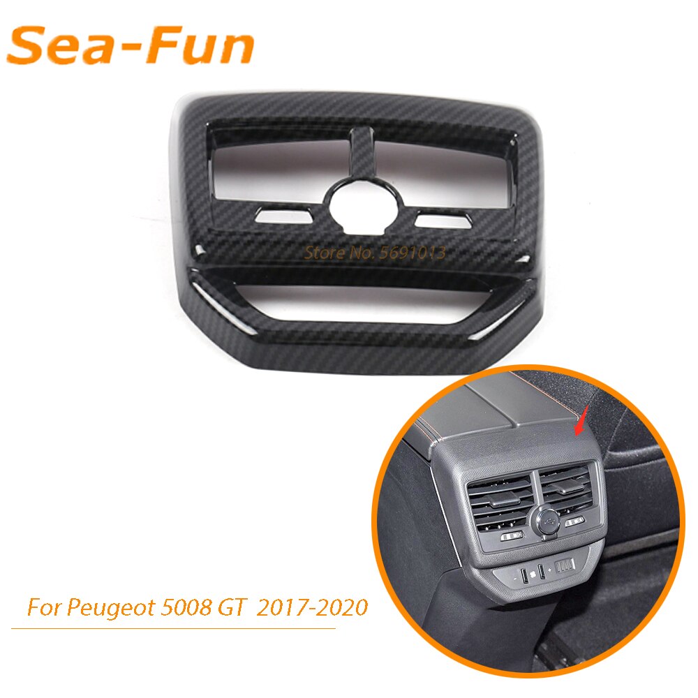 Accoudoir arrière pour Peugeot 5008 GT , boîtier de climatisation, sortie de ventilation, cadre de décoration, couvercle, accessoires