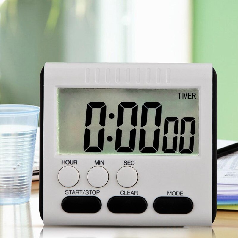 LCD Digital Kitchen Timer 3 Ways Cooking Timer Count-Down/Up Loud Alarm Clock 24h Memory Mode Kitchen Accessories