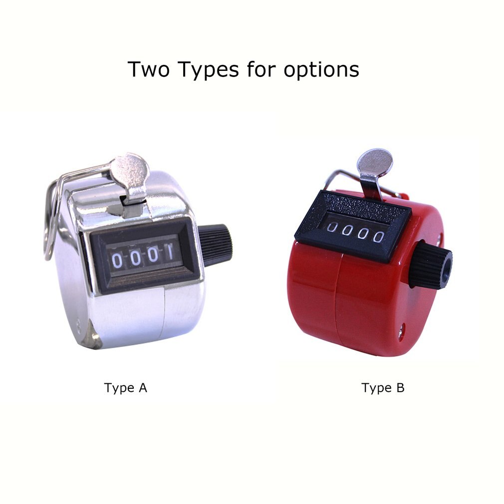 Metal 4 dígitos contador mecânico manual de palma contadores mão clicker contador contador treinamento temporizador crianças brinquedos educativos