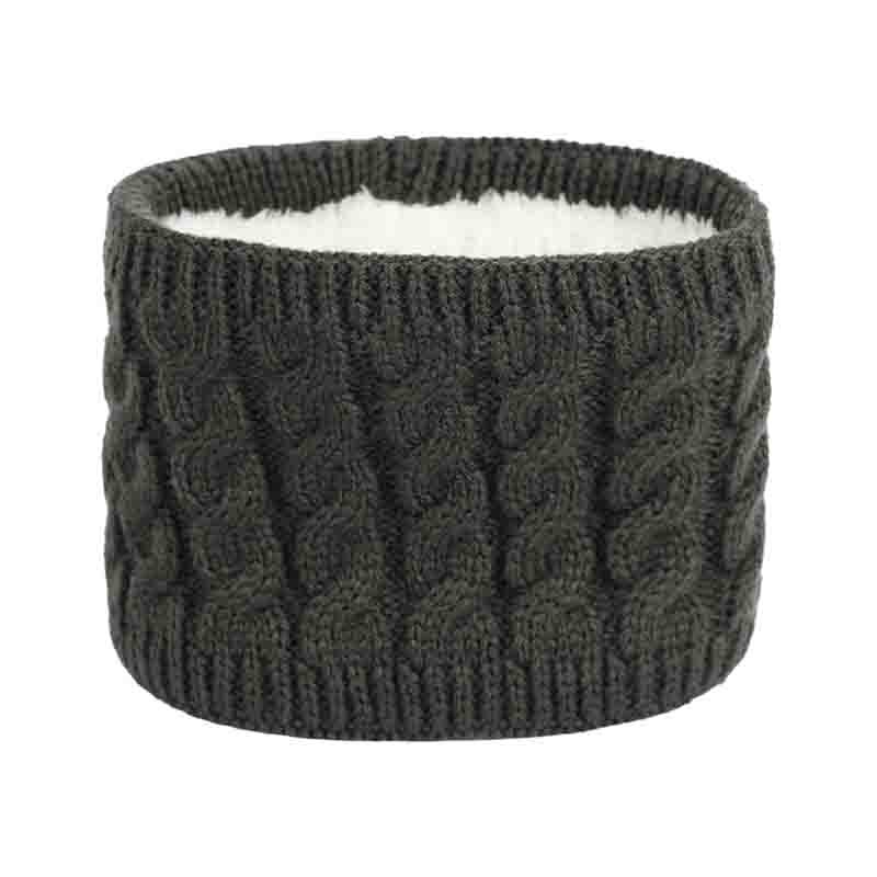 Écharpe chaude en velours pour enfants de 0 à 2 ans, automne et hiver, laine tricotée, col de couleur unie, homme et femme, mignon, A98: Dark gray