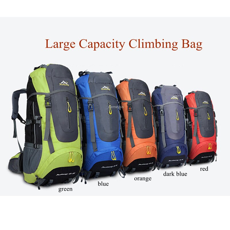 65+5L Outdoor Backpack Large Capacity Men Women Climbing Trekking Bags Mountaineering Hiking Backpacks Climbing Rucksack