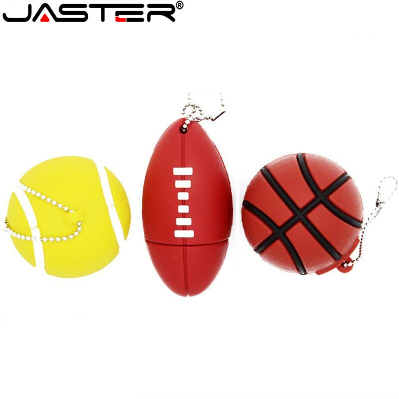 Jaster Usb Flash Drive Rugby Usb 2.0 Basketbal Pen Drive Tennis Memory Stick Sport Bal 8 Gb 16 Gb 32 gb 64 Gb Usb Stisk