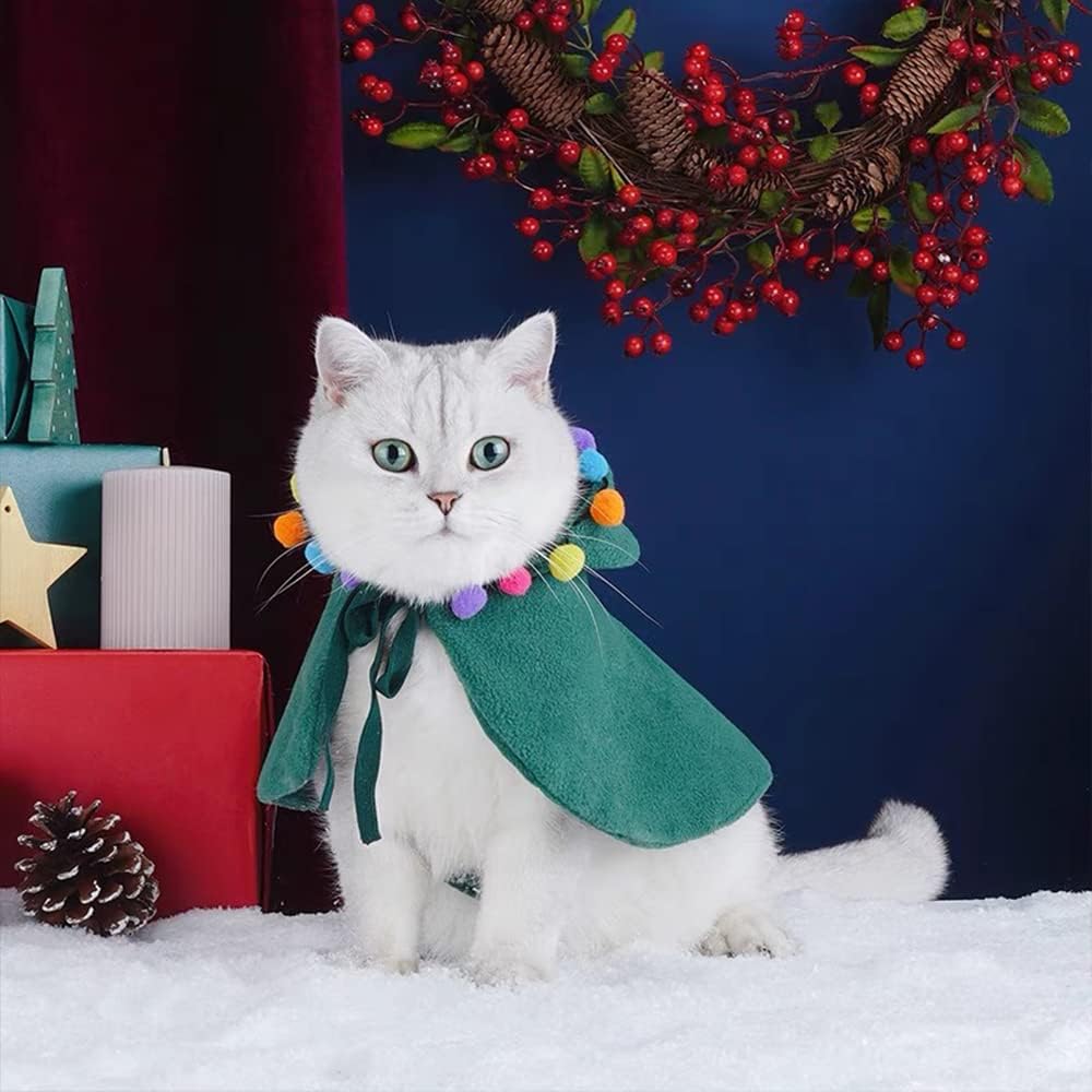 Rode kerstmuts met strik en veren voor hond of kat - België