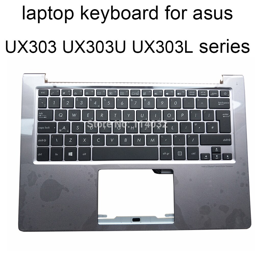 Vervanging Toetsenborden Verlicht Toetsenbord Voor Asus UX303 Ub UX303U UX303UA UX303UB Uk Euro Eu Palmrest Cover 64020 2BA 3631UK00
