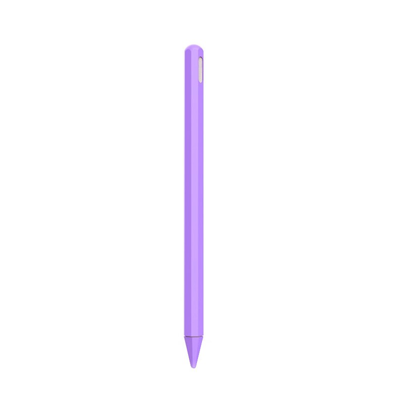 Pen Nib Protector Silicone Sleeve Grip Skin Cover Holder for Apple Pencil 2 PR: Light Purple