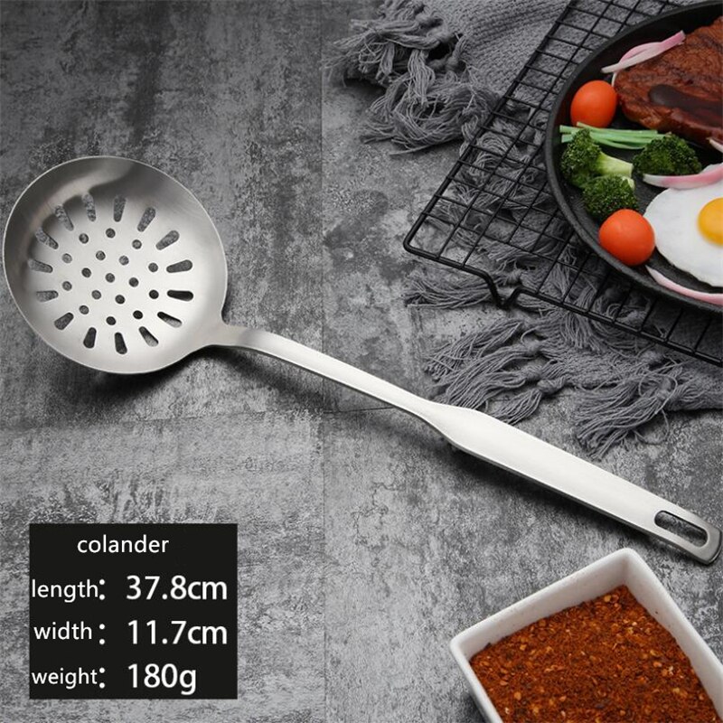 Kitchen Utensils Long Handle Cooking Tool Kitchen Stainless Steel Gadget Soup Ladle /Colander Spoon/ Shovel /Spatula Turner