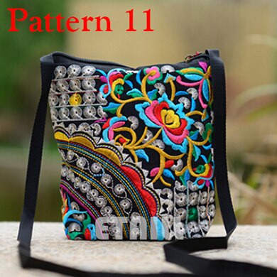 Chinese Nationale Etnische Stijl Messenger Bag Vintage Bloemen Geborduurde Leuke Canvas Crossbody Tas Meisjes Kleine Telefoon Tassen