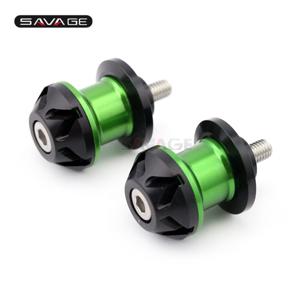 Bras oscillant bobines curseur pour SUZUKI GSXR GSX-R 600/750/1000 GSXS GSX-S 750/1000/1000F GSXR600 GSXR750 GSXR1000 GSXS750 vis de support: Green