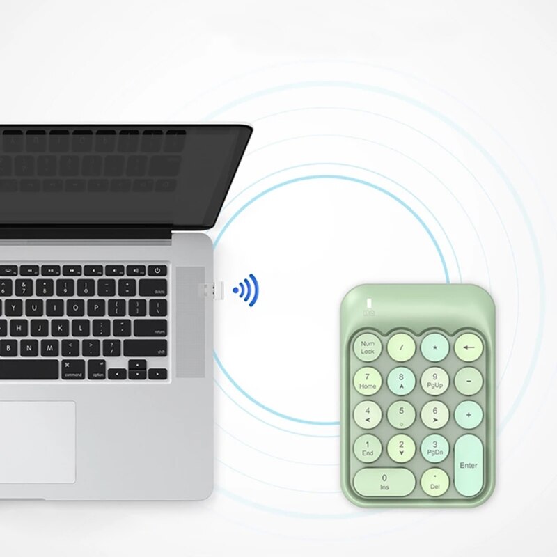 P8DC Portable Mini Wireless Numeric Keypad Ultra-thin Digital Num Pad for Laptop PC
