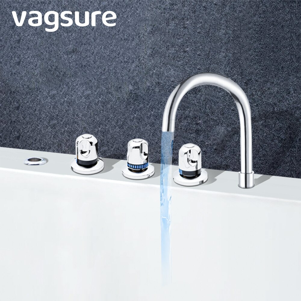Mitigeur de robinet cascade | Baignoire froide et chaude de Style rond classique, robinet de commande de commutateur en laiton pour baignoire robinet douche
