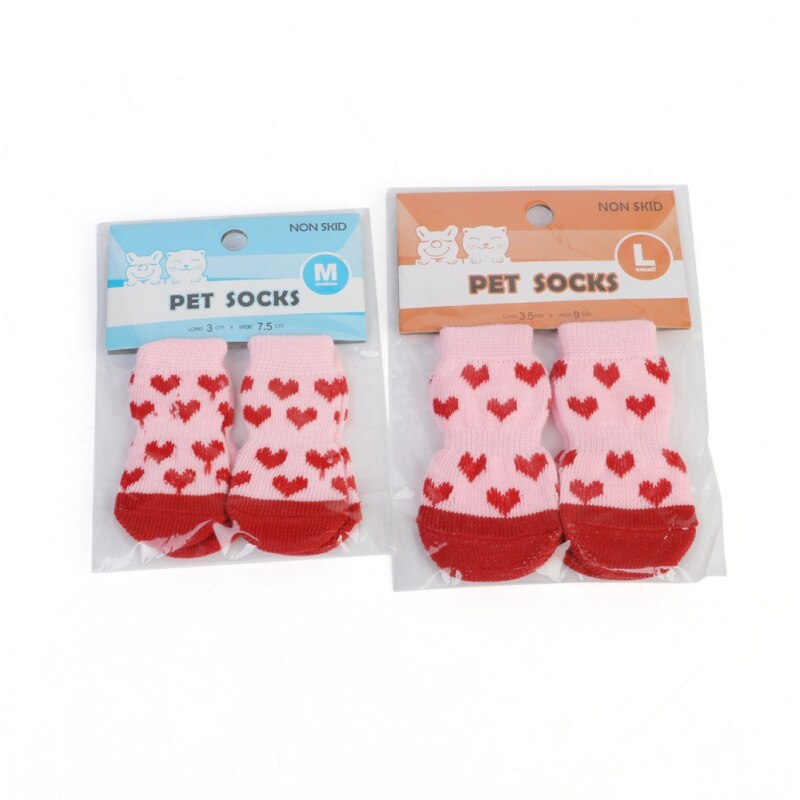 Cat Dog Socks Kitten Puppy Elastic Anti Slip Warm Claw Paws Wear Indoor Polyester Pet Supplies Cat Dog Socks Kitten Puppy Elasti