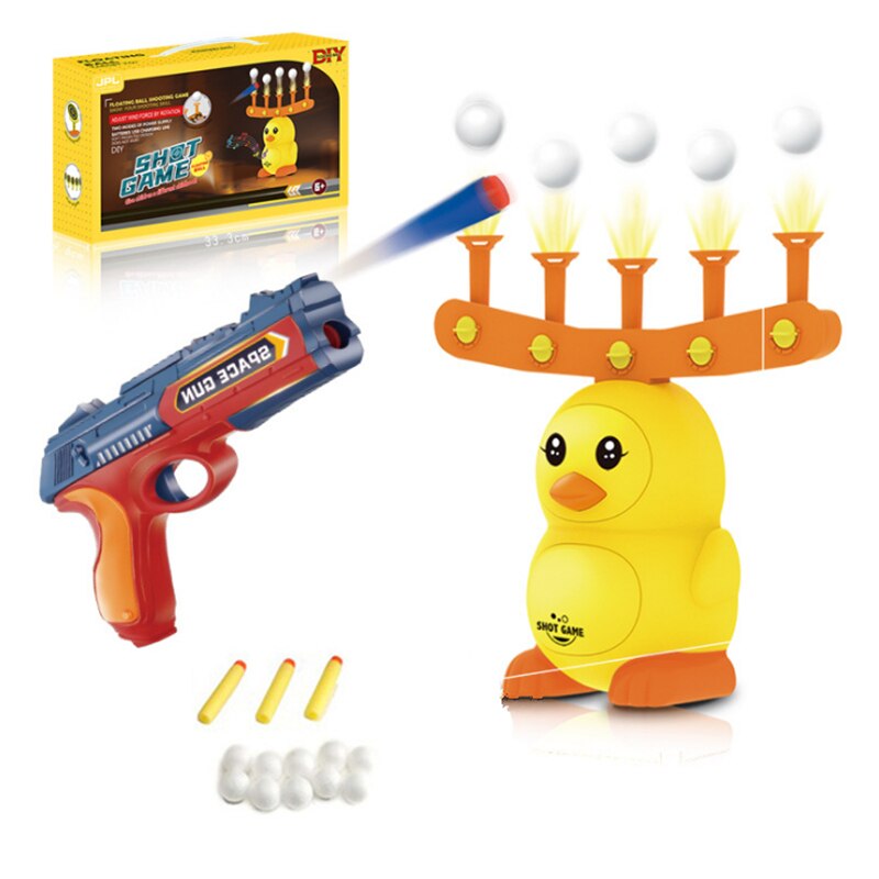 Shooting Games Kit DUCK Electric Floating Dart Target Practice Flying Ball Toys With Floating Ball Gun Toy for Adults Kids: Toy gun A with box