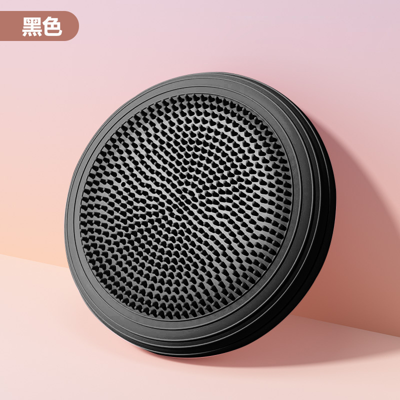 Oppustelig balanceskive til yoga og terapi - skridsikker pvc-vippepude, rehabilitering til børn/voksne: Sort