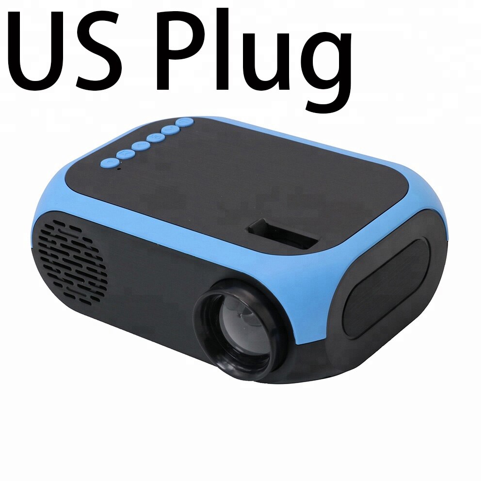 cheap small micro LCD home outdoor pico pocket portable LED mini projector YY-BLJ111 for mobile phone smartphone: Blue US