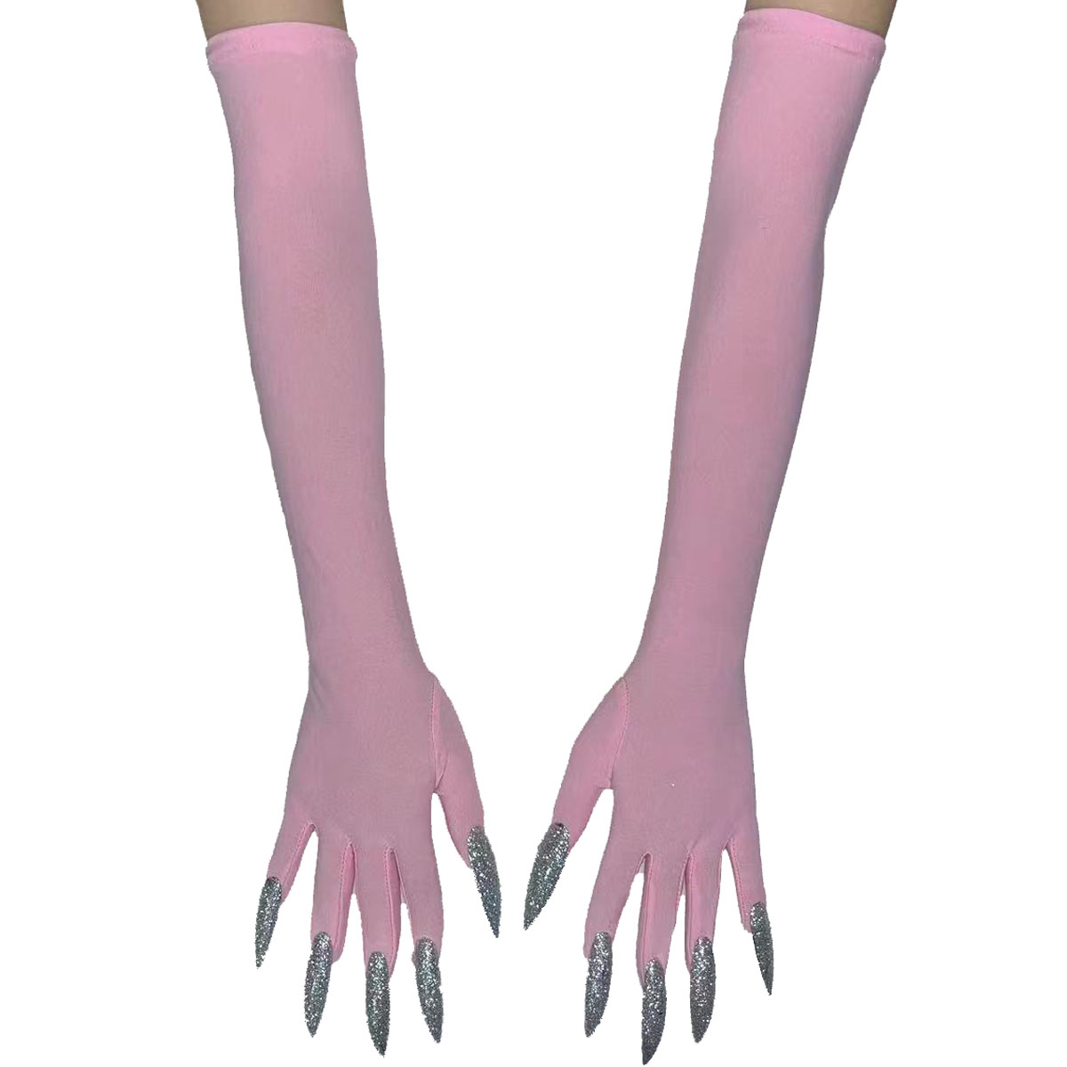 Coole Halloween Handschoenen Ghost Claw Dress Up Handschoenen Mode Rode Handschoenen Lange Nagels Cosplay Halloween Grappige Handschoenen C068: royal blue