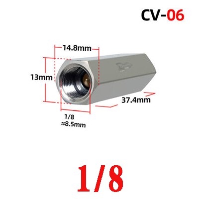 1Pcs pneumatic check valve control valve air valve 1/8" 1/4" 3/8" 1/2" BSP internal threaded brass pneumatic one-way check valve: Blue