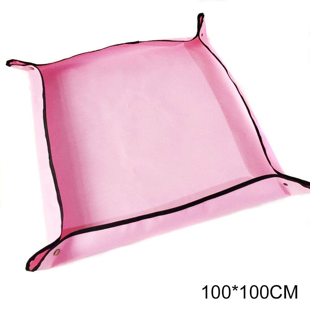 Foldable Gardening Mat Garden Patio Plant Potting Mat Gardening Transplanting Waterproof Pad Outdoor Watering Kits 50/75/100cm: Pink 100X100cm