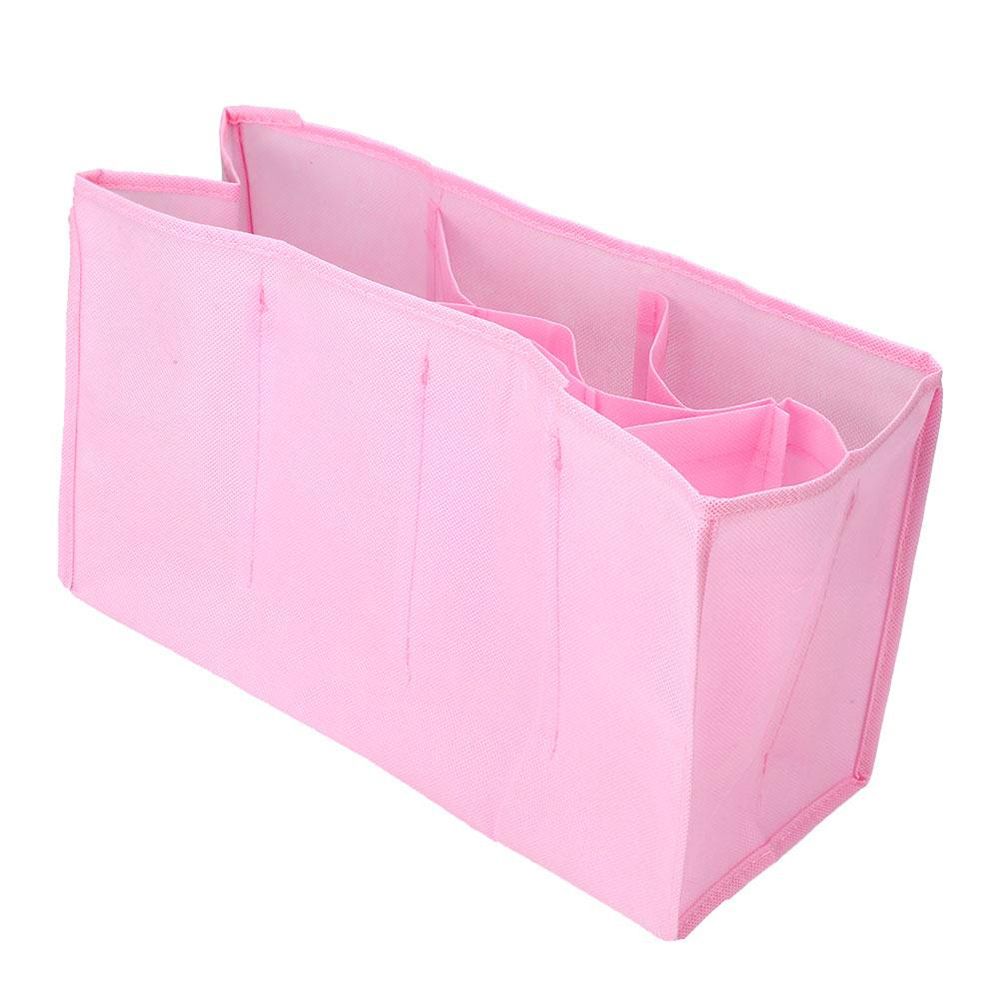 Beautiful Baby Portable Diaper Nappy Water Bottle Changing Divider Storage Organizer Bag Inner Pouch in Bag: pink