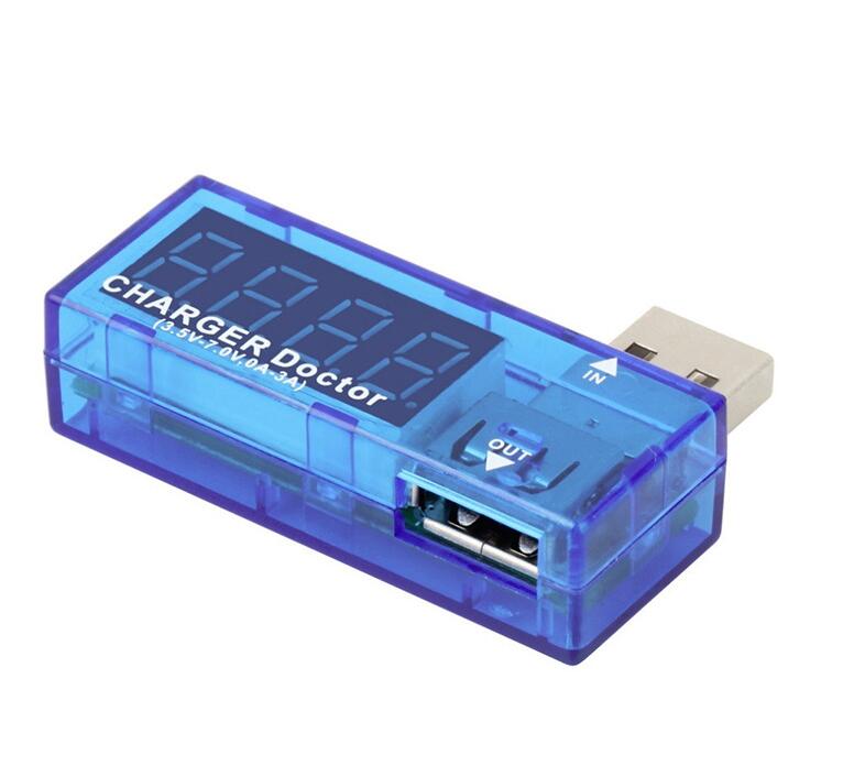Usb lader doktor strøm ladestrøm spenningstester voltmeter amperemeter elektronikk digital usb mobilmåler