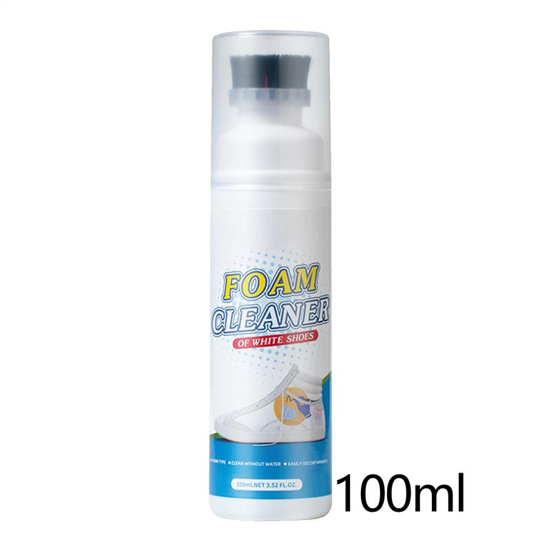 100 ml Sneaker-Reiniger, Schaumreiniger für weiße Schuhe, Stiefel, Canvas-Reinigungsfleckenentferner-Spray, entfernt Schmutz und Gelb