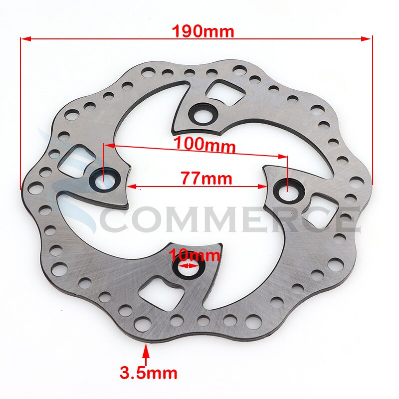 Motorcycle 190mm 220mm Front Rear disc brake plate Rotor For 125cc 140cc 150cc 160cc Quad Pit Dirt Bike Off-road motorcyclev: 190mm C