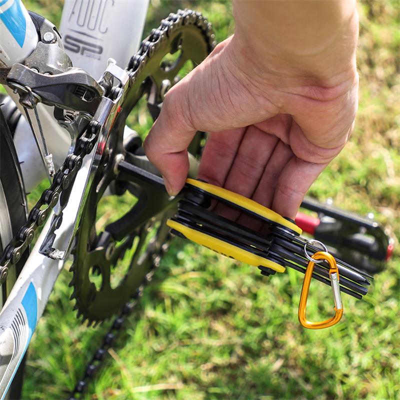 WEST BIKING-Kit de herramientas de Reparación de bicicletas multifuncional, llave hexagonal para radios, destornillador 10 en 1, herramientas para bicicleta de montaña y carretera, accesorios