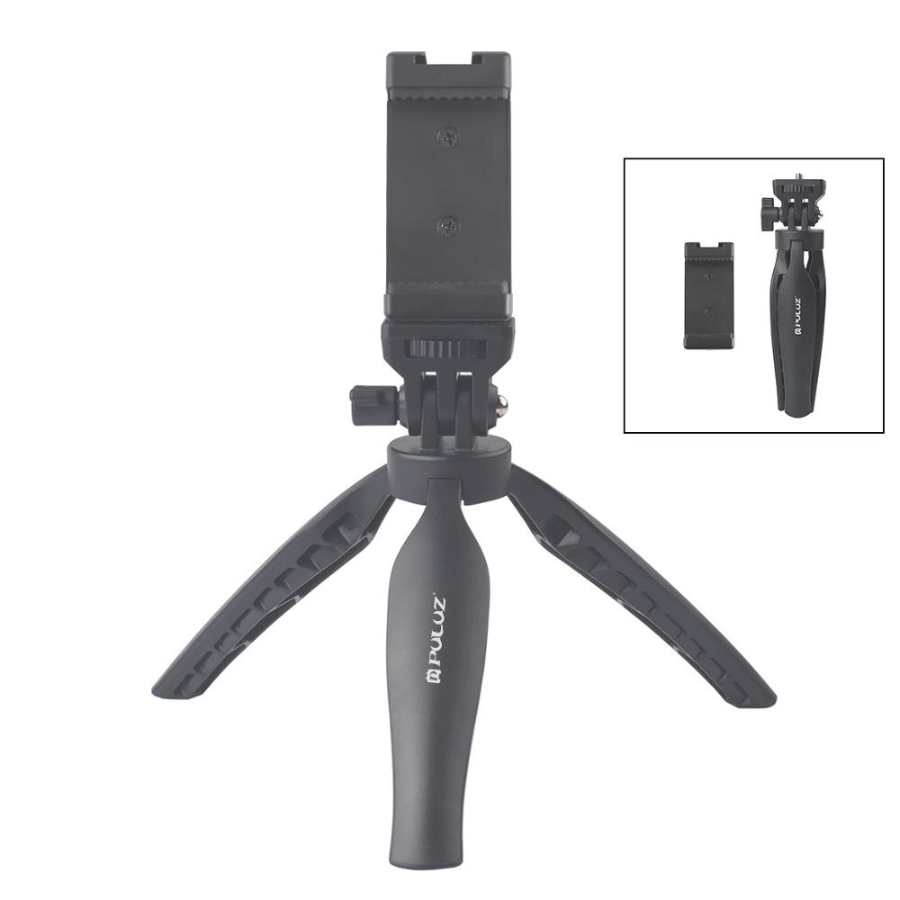 Desktop Mini Tripod with Mount Holder Cold Shoe for Mobile Phones Stands for Live Video Blogger: Tripod with holder